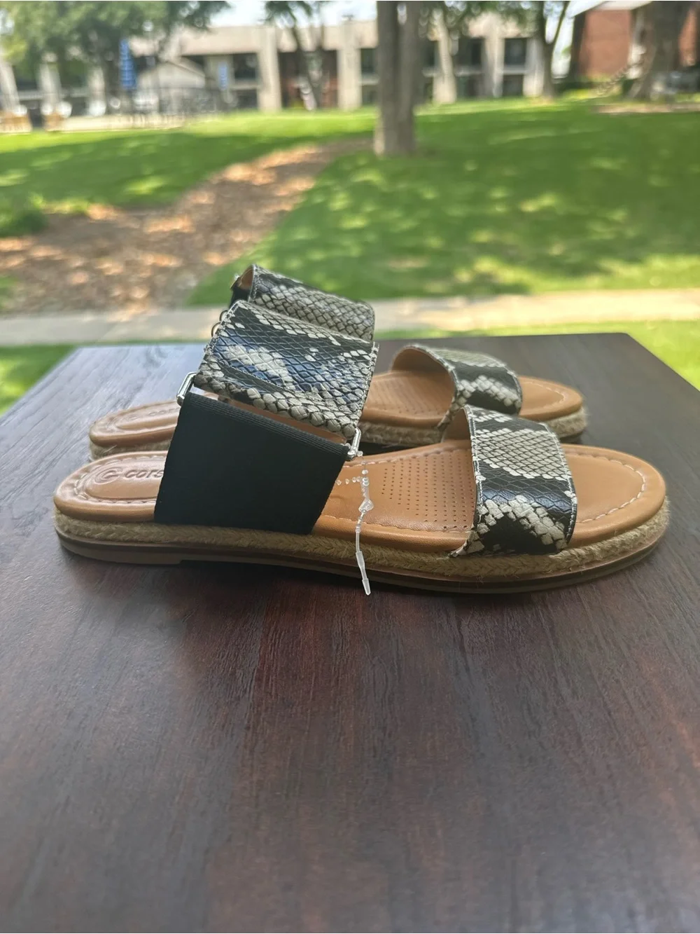 Corso Como Glennia Snake Print Espadrille Sandals | Size 6